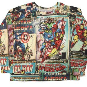 Marvel Avengers Vintage Comic Book Style Long Slee